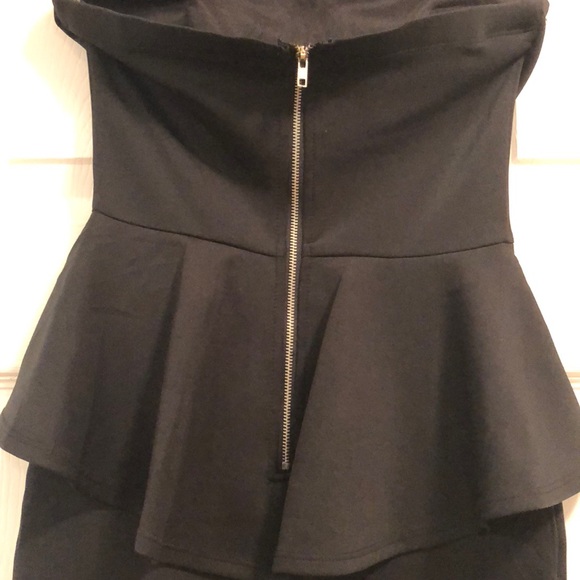 Black and White Mini Dress with Cupcake Waist - Picture 3 of 4